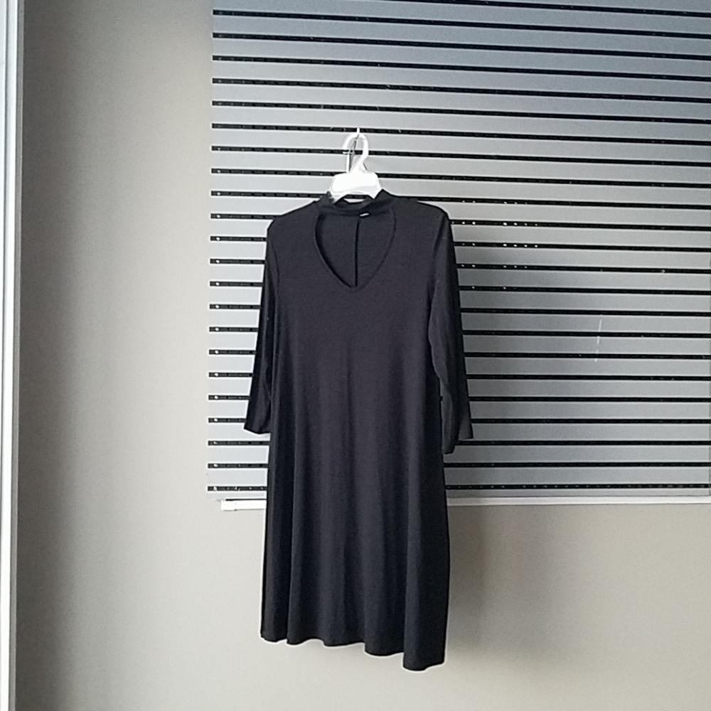 Little Black Dress with choker neckline